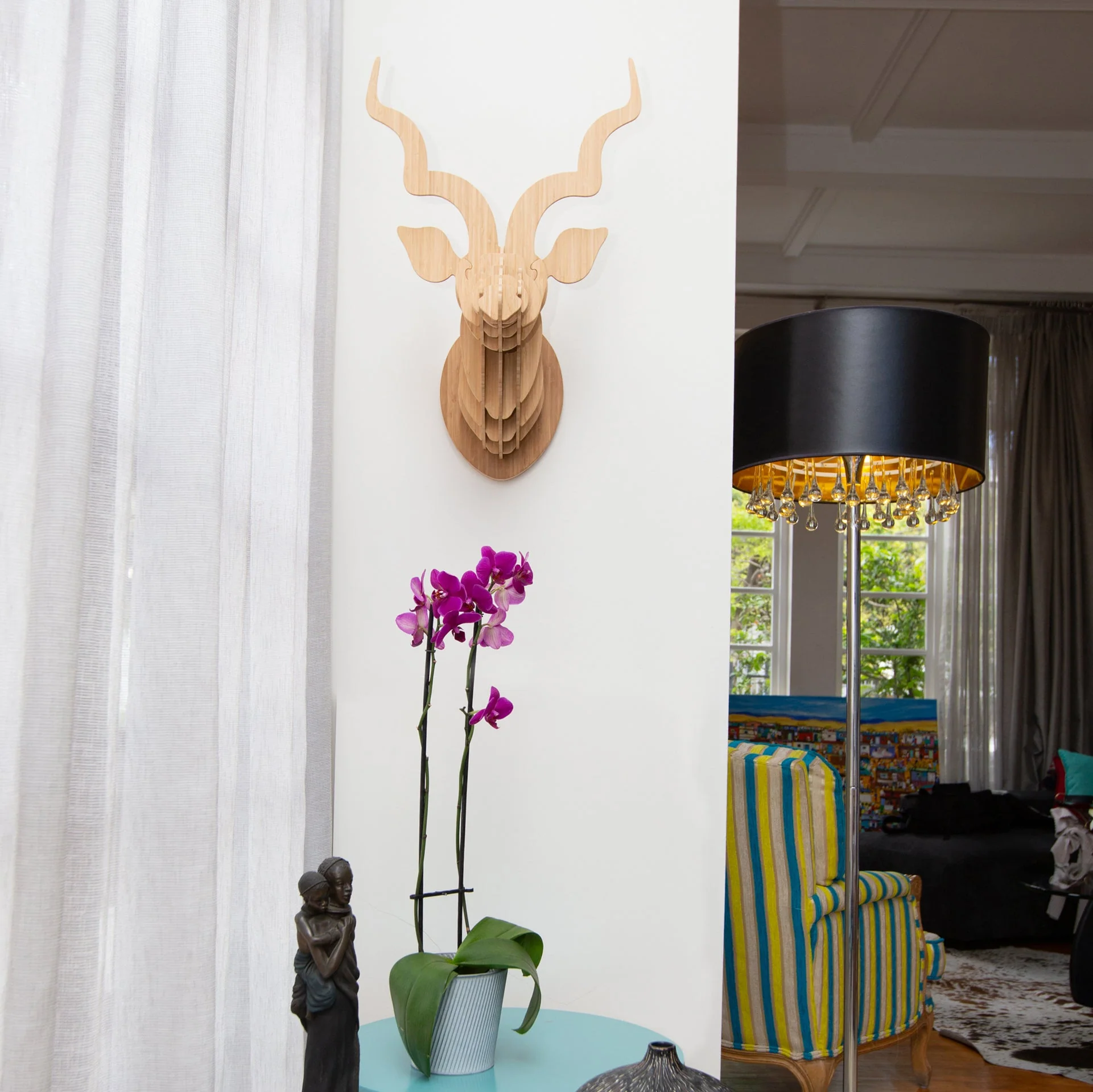 Kudu Trophy Head in Bamboo - Image 5